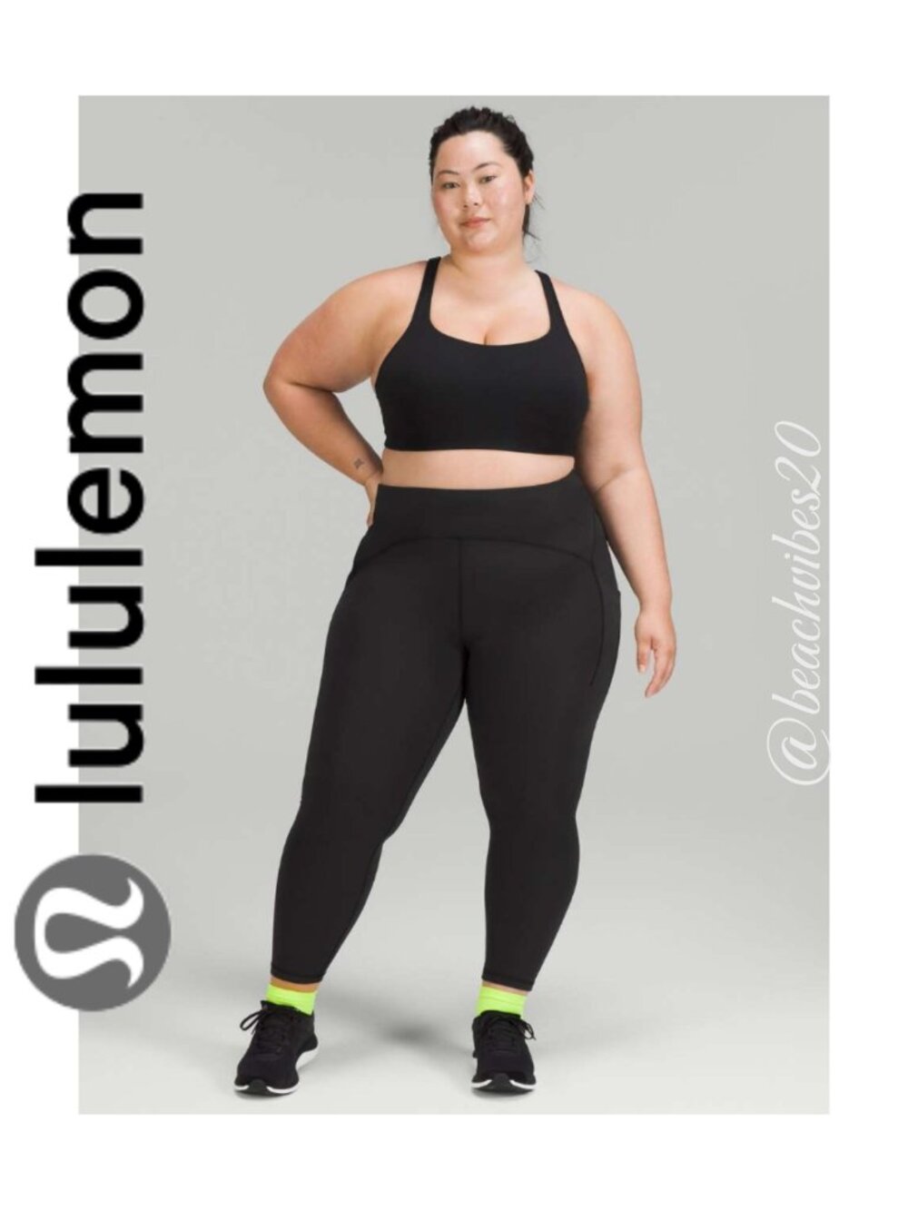 LULULEMON ATHLETICA All Powered Up Bra *Medium Support Black 34C NWT LL-45